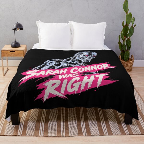 Item preview, Sarah Connor Was Right Retro Class War Anti Ai designed and sold by Bandnarelle.