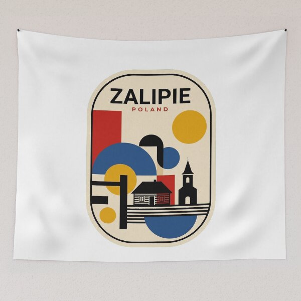 Item preview, Retro Zalipie Bauhaus Geometric Skyline designed and sold by k3rstman1.