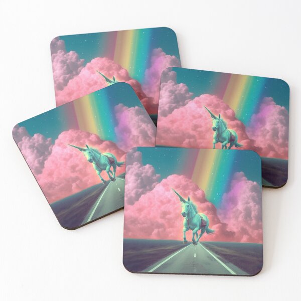 Item preview, Unicorn on a Rainbow Highway designed and sold by MongLongStudio.