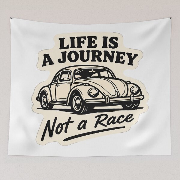 Item preview, Life Is a Journey Not a Race Vintage Classic Car Typography designed and sold by parkjingsuhal.