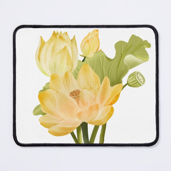 Item preview, Yellow Watercolor Blooming Lotus designed and sold by AnimaliaStar.