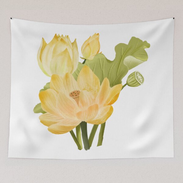 Item preview, Yellow Watercolor Blooming Lotus   designed and sold by AnimaliaStar.