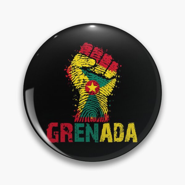 Item preview, Grenada Finger Print Flag Retro I Love Grenada designed and sold by BarnettemarArts.