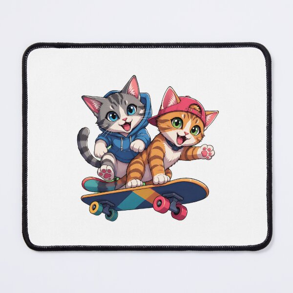 Item preview, Cute Cats Skateboarding Fun designed and sold by SoyLamderma.