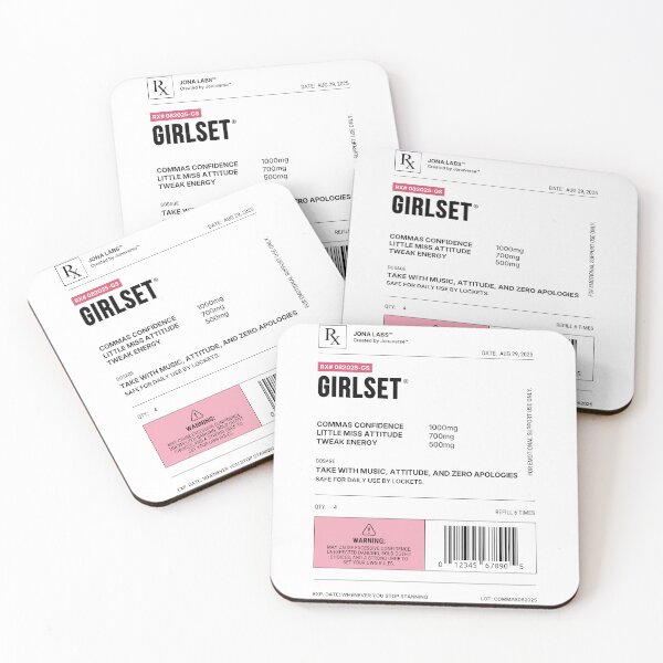 Item preview, GIRLSET Kpop Prescription Label designed and sold by JONAVERSE.