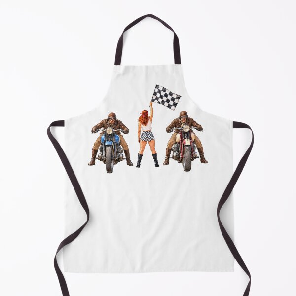 Item preview, Vintage Motorcycle Racers and Checkered Flag designed and sold by Russell Thorne.