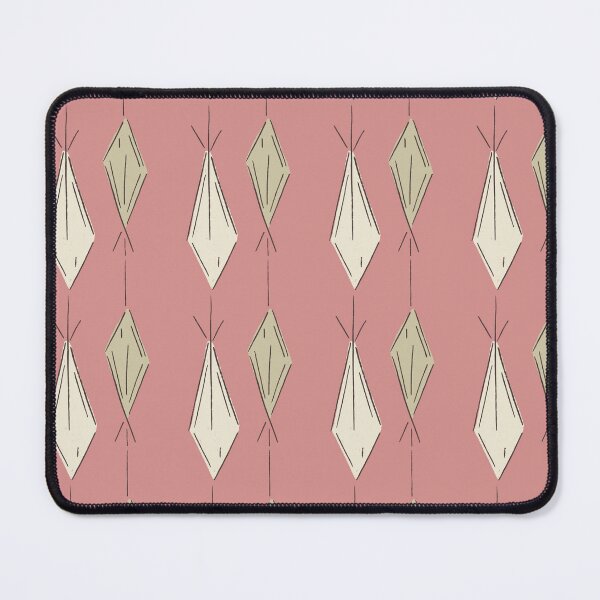 Item preview, A6 Hand Drawn Woven Fish Geometric Pattern - Coral Pink Ivory designed and sold by MaddaMom.