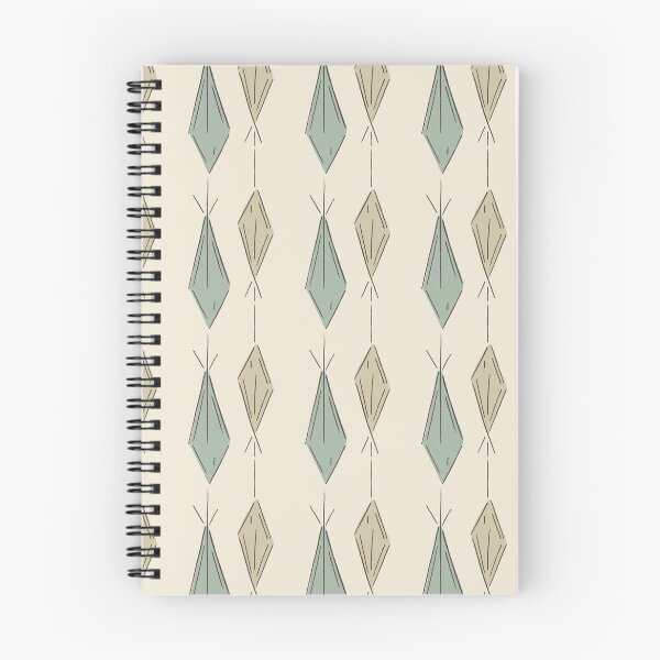 Item preview, A7 Hand Drawn Woven Fish Geometric Pattern - Cream Sage designed and sold by MaddaMom.