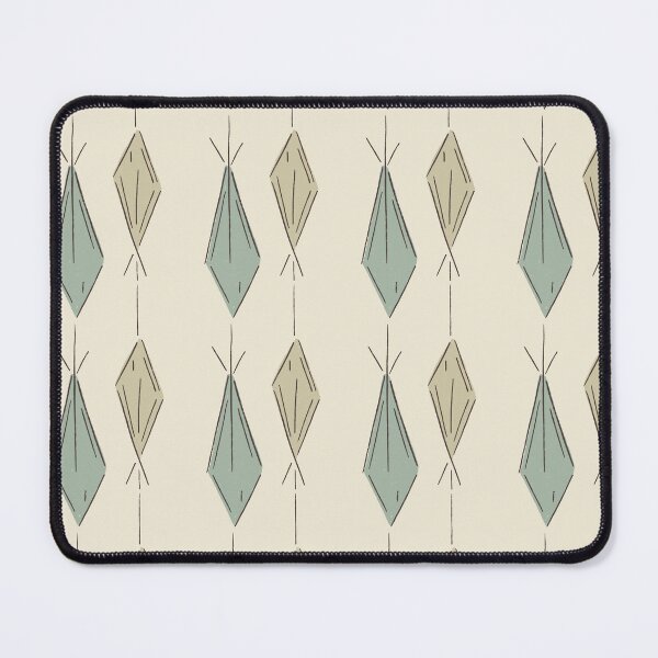 Item preview, A7 Hand Drawn Woven Fish Geometric Pattern - Cream Sage designed and sold by MaddaMom.