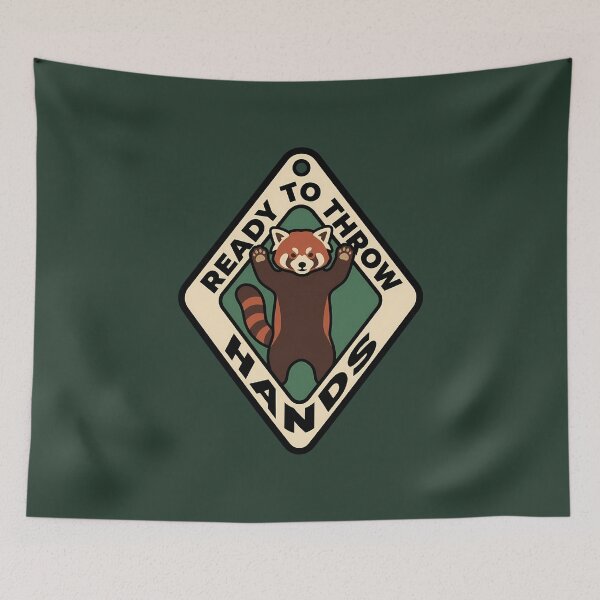 Item preview, Ready To Throw Hands Red Panda Motel Badge designed and sold by DripCultureLab.
