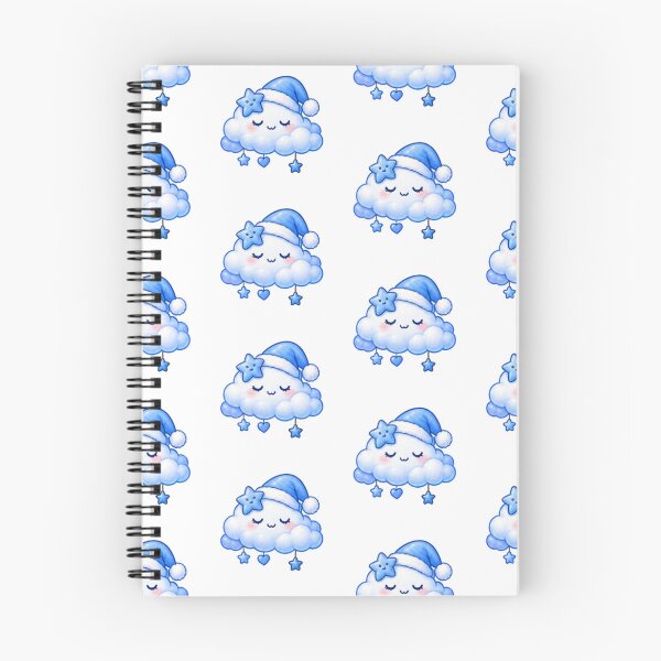 Item preview, Cute Blue Cloud with Santa Hat and Stars designed and sold by Kiralemon.