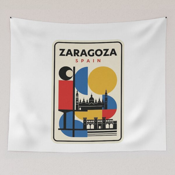 Item preview, Retro Zaragoza Bauhaus Geometric Skyline designed and sold by k3rstman1.
