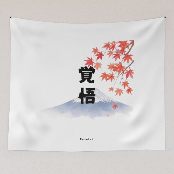 Item preview, Kakugo - Resolve | Mount Fuji & Autumn Leaves | Japanese Design designed and sold by JapanMemoir.
