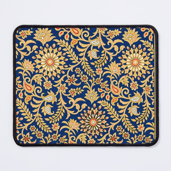 Item preview, Golden Design on Blue Background | Indian Art designed and sold by Sakshiartwork.