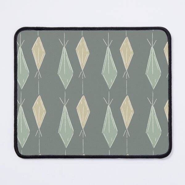 Item preview, A9 Hand Drawn Woven Fish Geometric Pattern - Eucalyptus Oat designed and sold by MaddaMom.