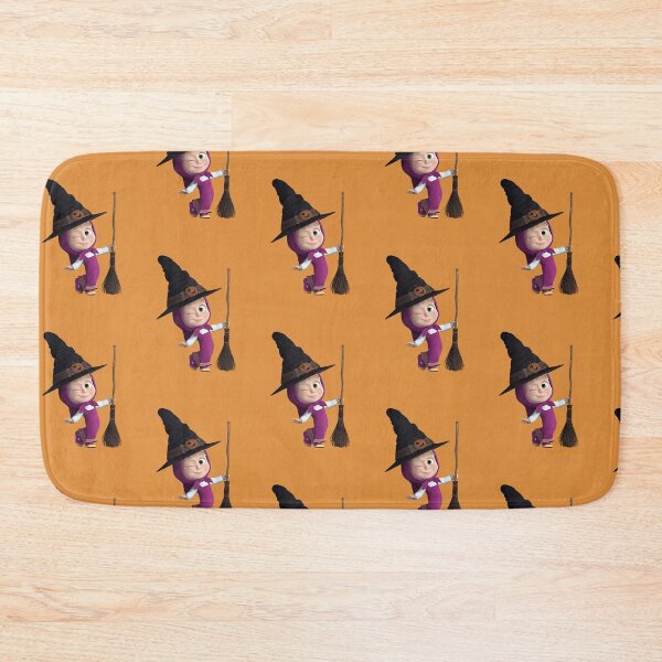 Item preview, Cute Witch Masha Halloween Broomstick - Masha and the Bear designed and sold by Epicfunchart.
