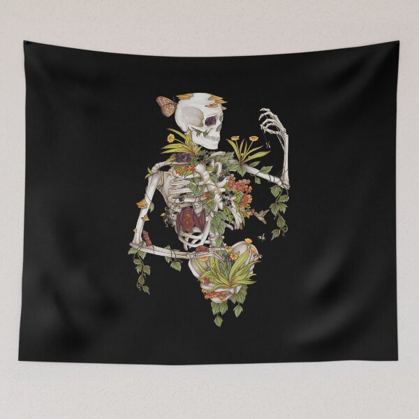Item preview, Skeleton Covered in Vines and Bugs Botanical Art designed and sold by BonnieHansenc.