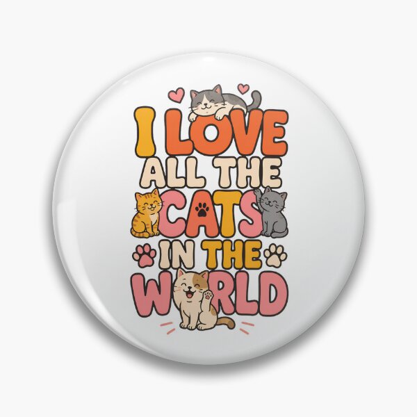 Item preview, I Love All Cats World Retro Cat Lover Graphic designed and sold by SoyLamderma.
