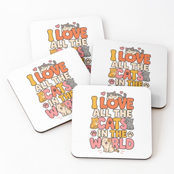 Item preview, I Love All Cats World Retro Cat Lover Graphic designed and sold by SoyLamderma.