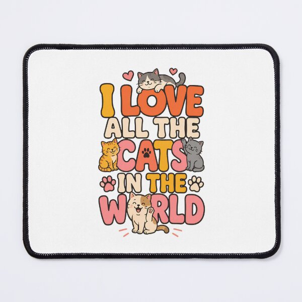 Item preview, I Love All Cats World Retro Cat Lover Graphic designed and sold by SoyLamderma.