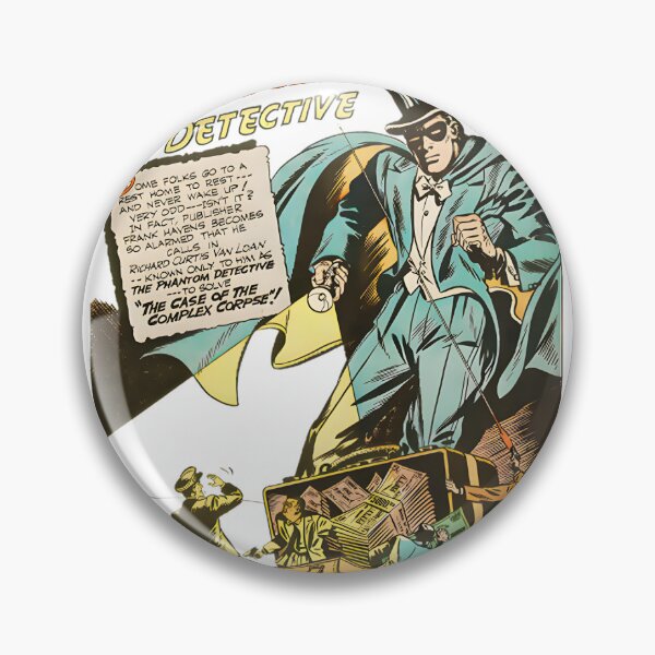 Item preview, Masked Hero Phantom Detective Standing Among Fallen Criminals in Vintage Mid Century Pulp Crime Illustration with Golden Light and Cinematic Atmosphere designed and sold by Wedoart-shop.