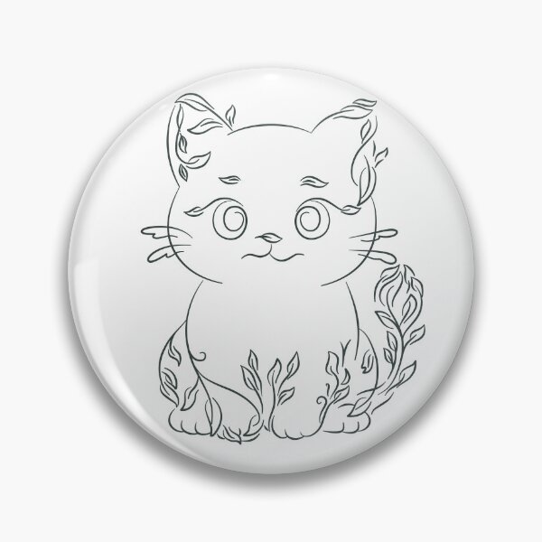 Item preview, Botanical Leaf Line Art Cat Illustration designed and sold by BGMeYou.