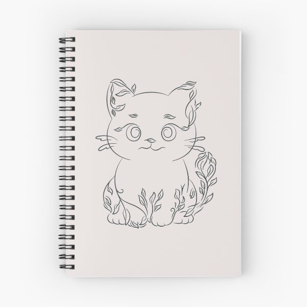 Item preview, Botanical Leaf Line Art Cat Illustration designed and sold by BGMeYou.