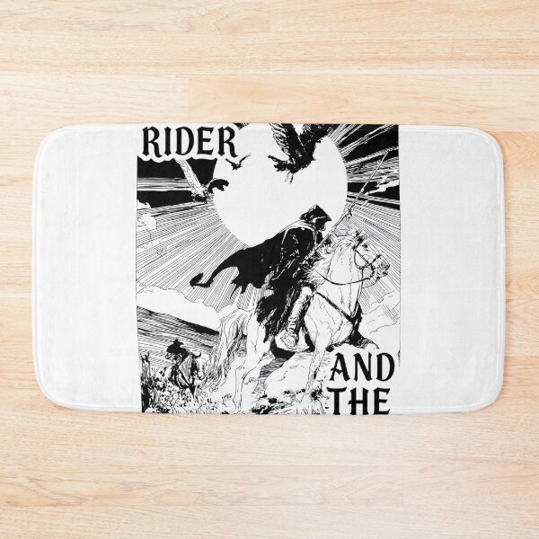 Item preview, Night Rider Silhouette Against Bright Moon designed and sold by BonnieHansenc.