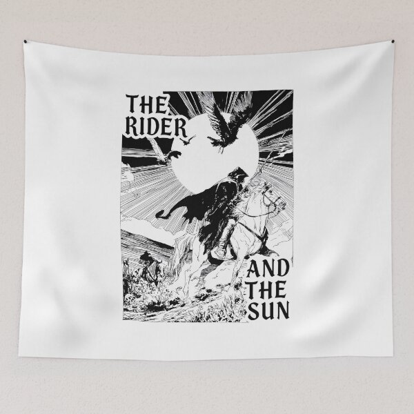 Item preview, Night Rider Silhouette Against Bright Moon designed and sold by BonnieHansenc.