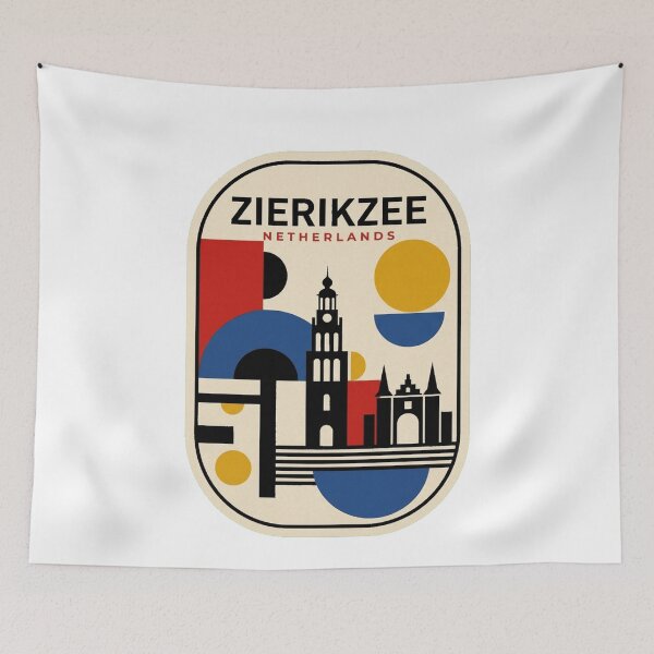 Item preview, Retro Zierikzee Bauhaus Geometric Skyline designed and sold by k3rstman1.