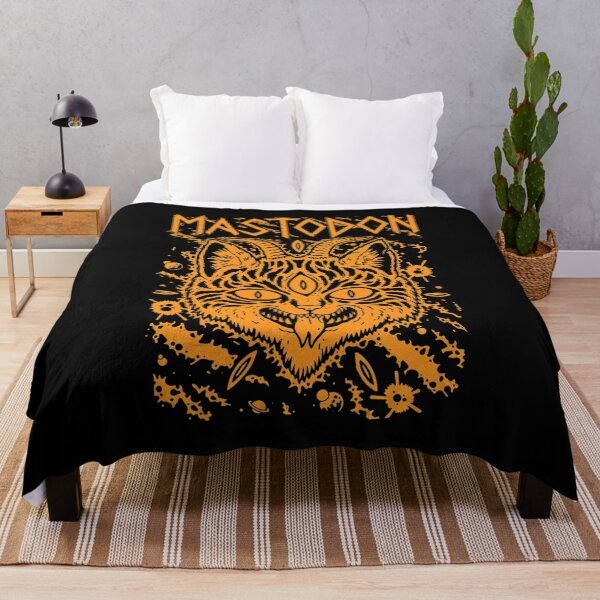 Item preview, MASTODON Demonic Cat Three Eyed Feline Art designed and sold by ROBERCEAR.