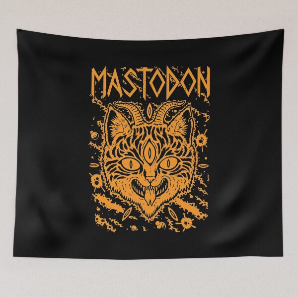 Item preview, MASTODON Demonic Cat Three Eyed Feline Art designed and sold by ROBERCEAR.