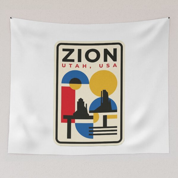 Item preview, Retro Zion Bauhaus Geometric Skyline designed and sold by k3rstman1.