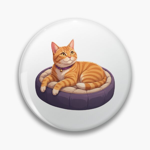 Item preview, Orange Tabby Cat Resting with Collar designed and sold by SoyLamderma.