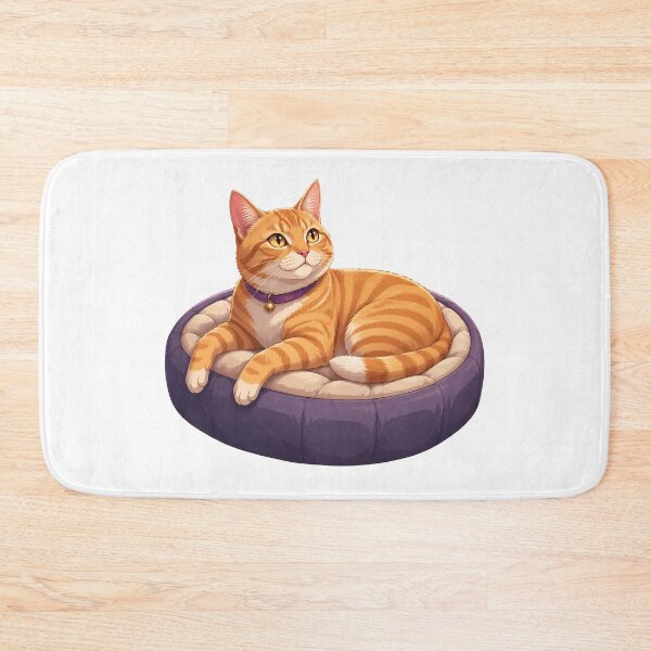 Item preview, Orange Tabby Cat Resting with Collar designed and sold by SoyLamderma.