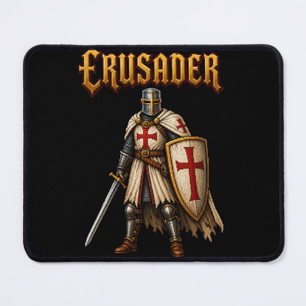Item preview, Crusader Pixel Art Medieval Knight designed and sold by Retr0Tshirts.
