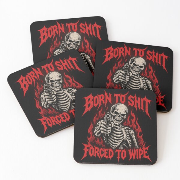 Item preview, Born To Shit Forced To Wipe Classic Meme T-Shirt designed and sold by Lowgik.