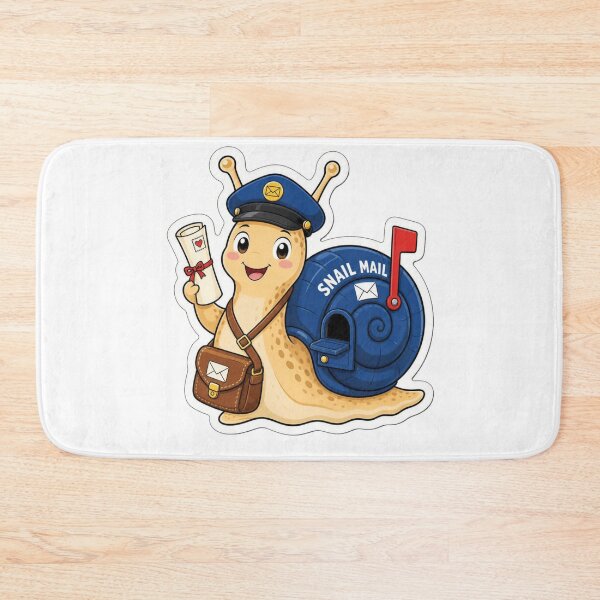 Item preview, Snail Mail Postman Sticker | Cute Cartoon Snail Mail Carrier designed and sold by Random Designs.