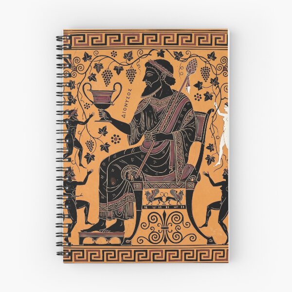 Item preview, The Pine-Pitch Sovereign: Dionysus Enthroned Greek Black-Figure Art Print designed and sold by FreiherrPK.