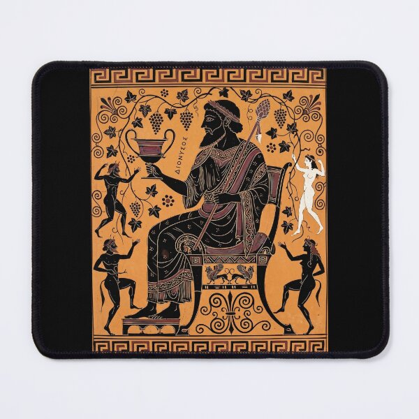Item preview, The Pine-Pitch Sovereign: Dionysus Enthroned Greek Black-Figure Art Print designed and sold by FreiherrPK.