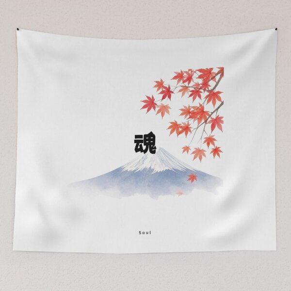 Item preview, Tamashii - Soul | Mount Fuji & Autumn Leaves | Japanese Design designed and sold by JapanMemoir.