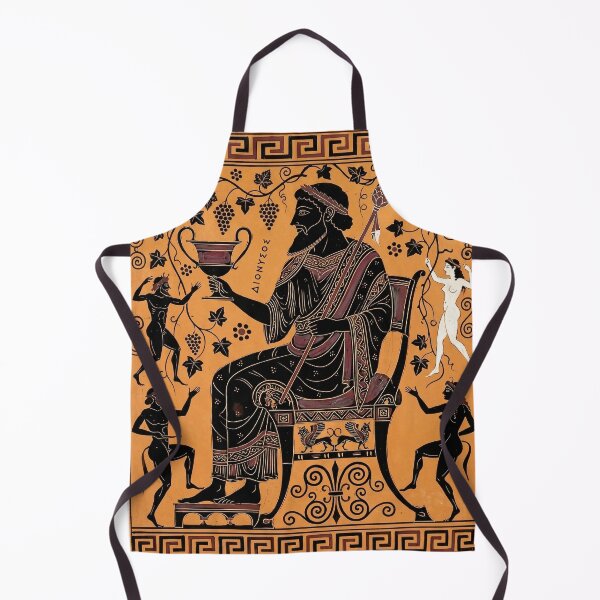 Item preview, The Pine-Pitch Sovereign: Dionysus Enthroned Greek Black-Figure Art Print designed and sold by FreiherrPK.
