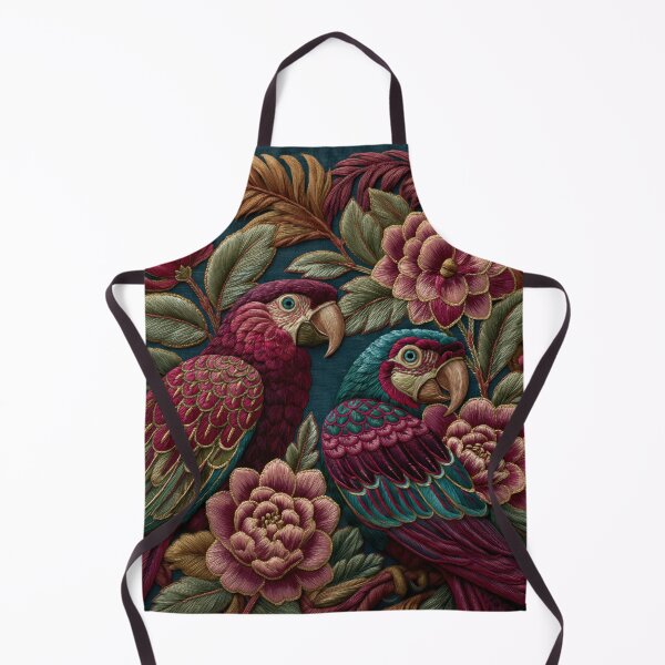 Item preview, Maximalist Embroidery Parrots Fantasy Garden  designed and sold by artsandsoul.