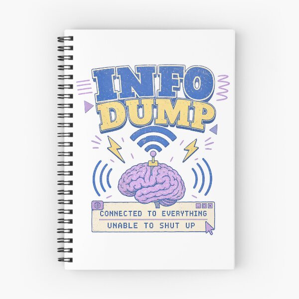 Item preview, Info Dump Funny Brain Wifi AuDHD Humor Design designed and sold by lenalenspod.