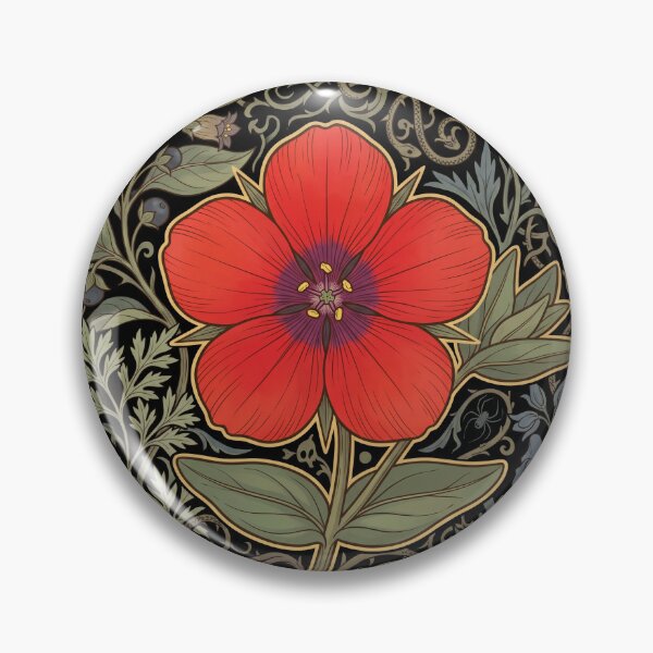 Item preview, The Weatherglass Toxin: Poisonous Anagallis Arvensis Botanical Art Print designed and sold by FreiherrPK.