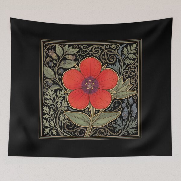 Item preview, The Weatherglass Toxin: Poisonous Anagallis Arvensis Botanical Art Print designed and sold by FreiherrPK.
