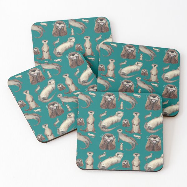 Item preview, Bunch of Otters designed and sold by Kimberley Cummings Illustration.