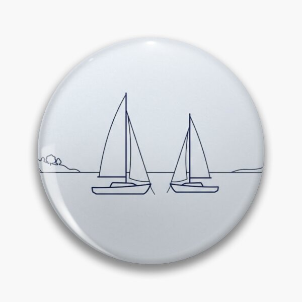 Item preview, Anchored Sailboat Duo | Minimalist Nautical Line Art designed and sold by Zaramodo.