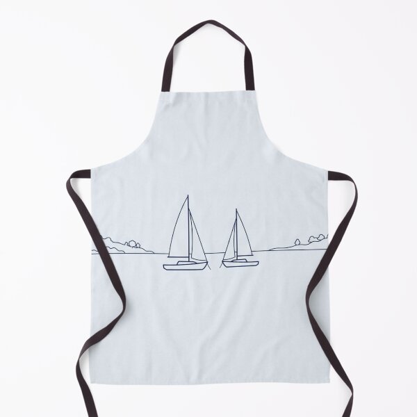 Item preview, Anchored Sailboat Duo | Minimalist Nautical Line Art designed and sold by Zaramodo.
