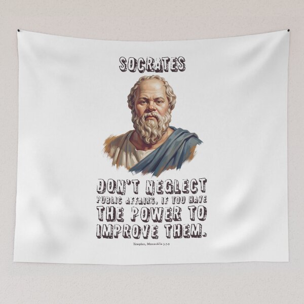 Item preview, The Prytaneion Lunatic: Socrates Civic Duty Philosophy Art Print designed and sold by FreiherrPK.
